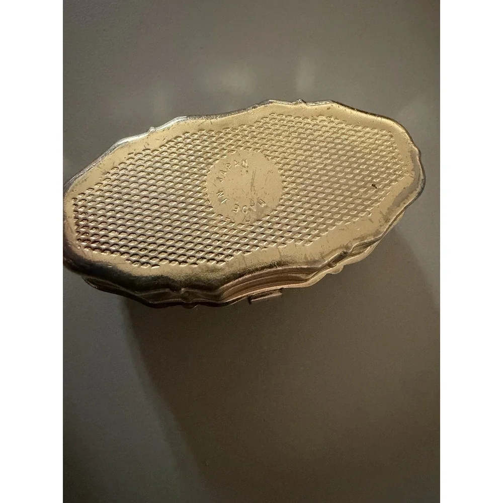 Vintage Porcelain and Metal Pill Box made in Japan